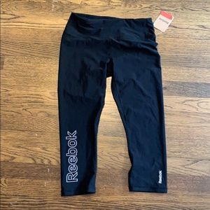 Black Reebok Skinny Capri leggings